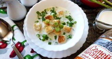 Рецепт Окрошки по-польски с сыром