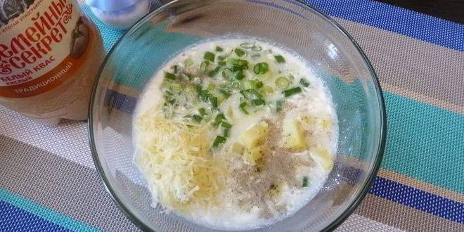 Рецепт окрошки по-польски с сыром