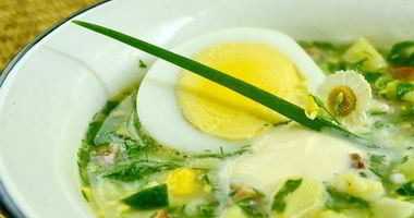 Рецепт Окрошки с куриным филе и бульоном