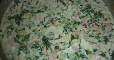 Рецепт Окрошки с редисом и шпинатом