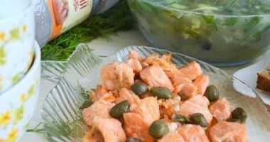 Рецепт Окрошки с рыбой