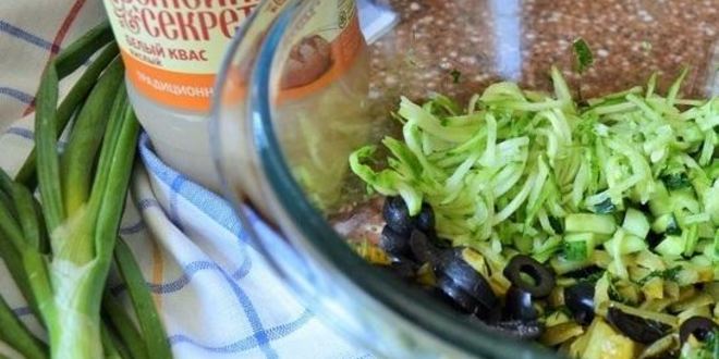 Рецепт окрошки с рыбой