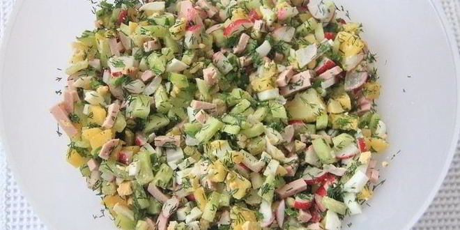 Рецепт окрошки традиционной