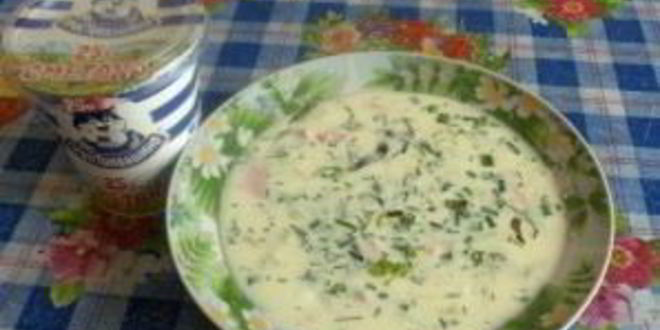 Рецепт овощной окрошки на кефире