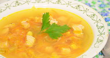 Рецепт Куриного супа с овощами и сметаной
