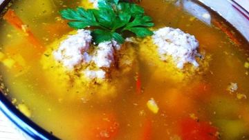 Рецепт Овощного супа с фрикадельками