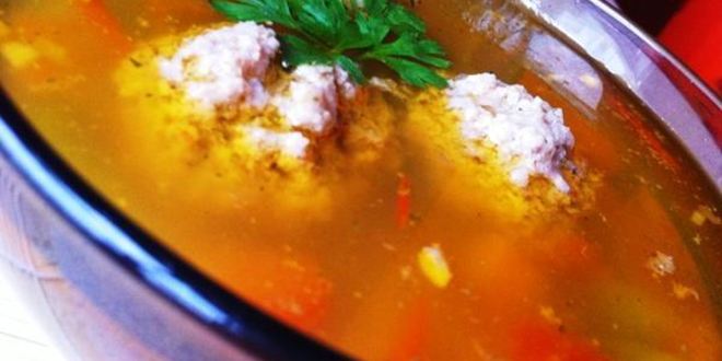 Рецепт овощного супа с фрикадельками