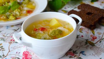 Рецепт Овощного супа с капустой и пшеном