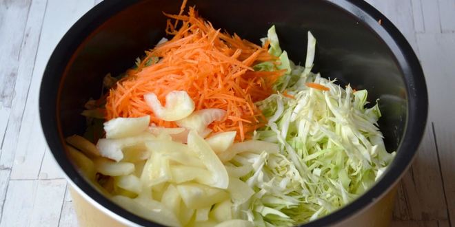 Рецепт овощного супа с капустой и пшеном