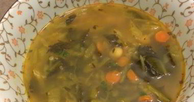 Рецепт Овощного супа с капустой и шпинатом