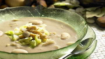 Рецепт Овощного супа с каштанами и грибами