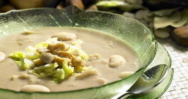 Рецепт Овощного супа с каштанами и грибами