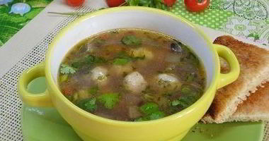 Рецепт Овощного супа с сырными шариками