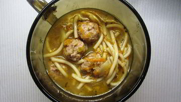Рецепт Супа с вермишелью, овощами и фрикадельками