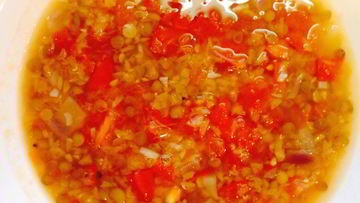 Рецепт Чечевичной похлебки из красной чечевицы