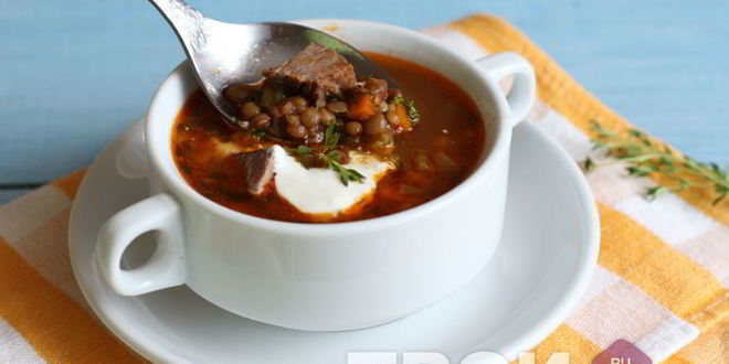 Рецепт чечевичной похлебки с говядиной