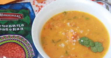 Рецепт Чечевично-тыквенной похлебка