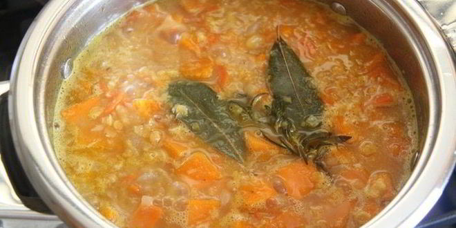 Рецепт чечевично-тыквенной похлебка