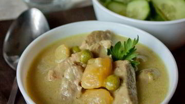 Рецепт Густой похлебки из баранины в кокосовом молоке