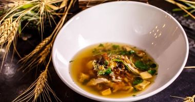 Рецепт Похлебки из ржи с уткой и белыми грибами