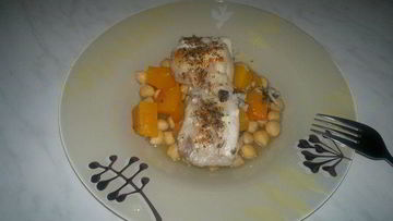 Рецепт Рыбной похлебки с треской, нутом и тыквой