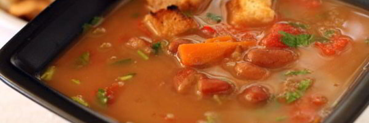 Рецепт Постного супа из консервированной фасоли