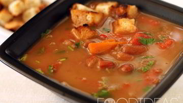 Рецепт Постного супа из консервированной фасоли