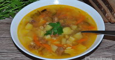 Рецепт Рассольника с тушенкой