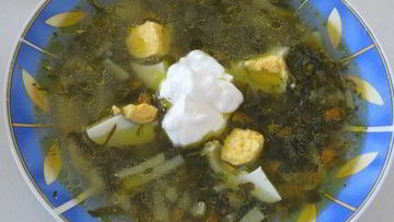 Рецепт Щей из щавеля на курином бульоне