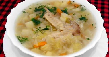 Рецепт Щей на курином бульоне из капусты