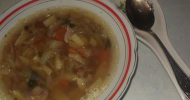 Рецепт Щей на курином бульоне с шампиньонами