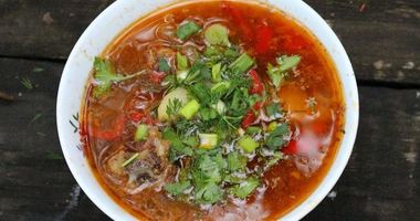 Рецепт Шурпы из баранины в казане на костре