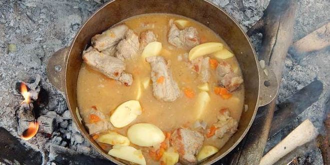 Рецепт шурпы на костре