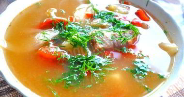 Рецепт Вкусного супа шурпа на костре в казане