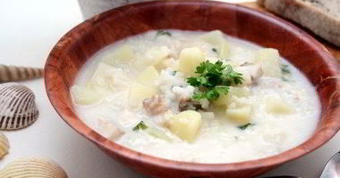 Рецепт Сливочного супа из рыбы с грибами и кольраби