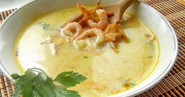 Рецепт Сливочного супа с креветками