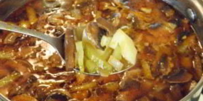 Рецепт грибной солянки с картошкой