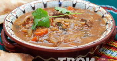 Рецепт Супа Харчо с соусом Ткемали