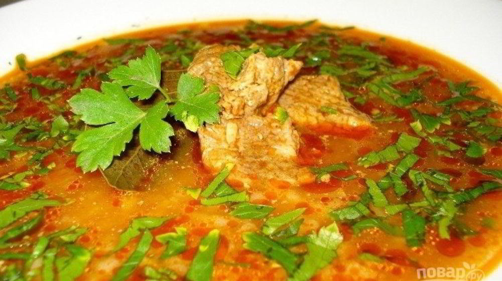 Как приготовить суп харчо с томатной пастой