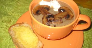 Рецепт Грибного супа-пюре на молоке из свежих грибов