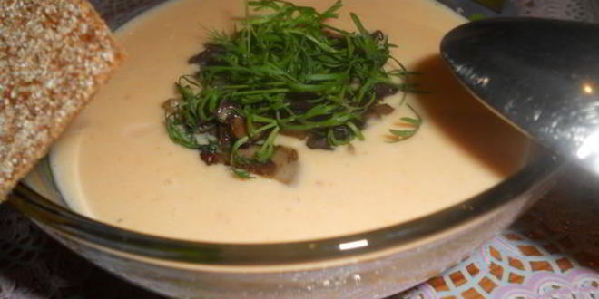 Рецепт овощного супа-пюре с грибами