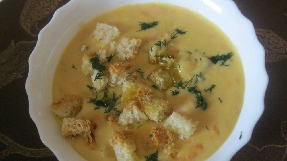 Как приготовить суп-пюре гороховый с копченостями