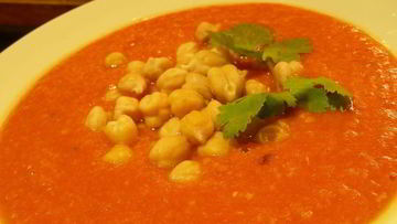Рецепт Супа-пюре из чечевицы и нута с помидорами