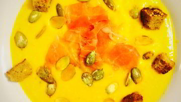 Рецепт Тыквенного супа-пюре с прошутто