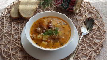 Рецепт Супа с красной фасолью, курицей и овощами