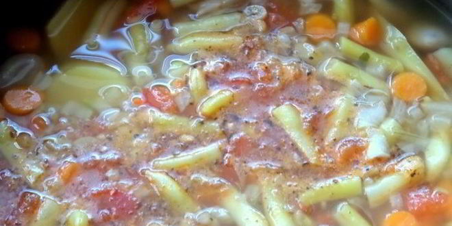 Рецепт супа с сезонными бобовыми