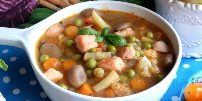Рецепт супа с сезонными бобовыми