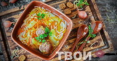 Рецепт Супа с вермишелью и фрикадельками