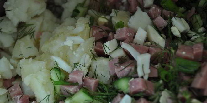 Рецепт свекольника холодного с ветчиной