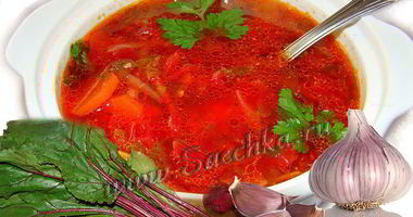 Рецепт Свекольника с ботвой и баклажанами